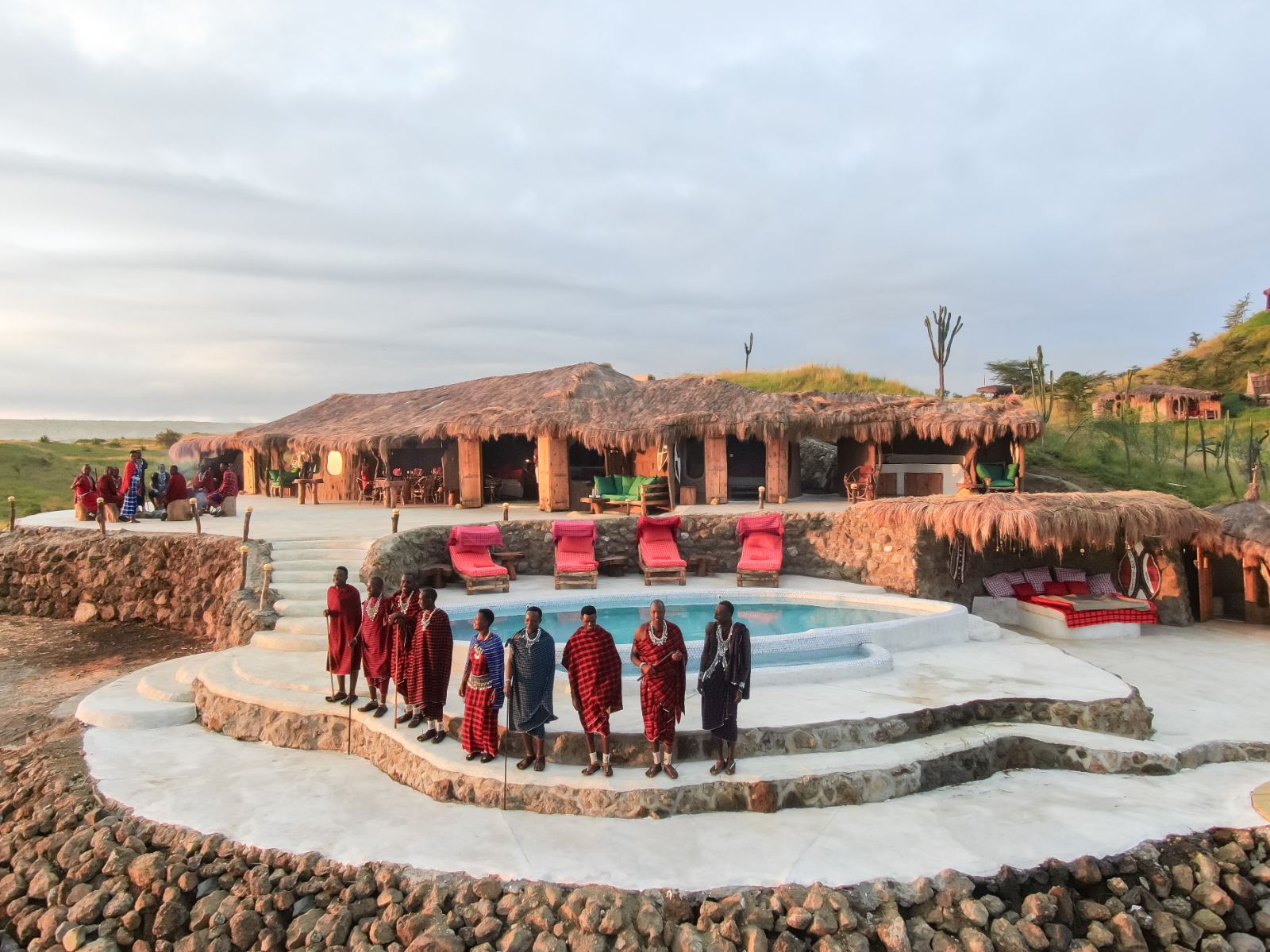 The Original Maasai Lodge at dusk